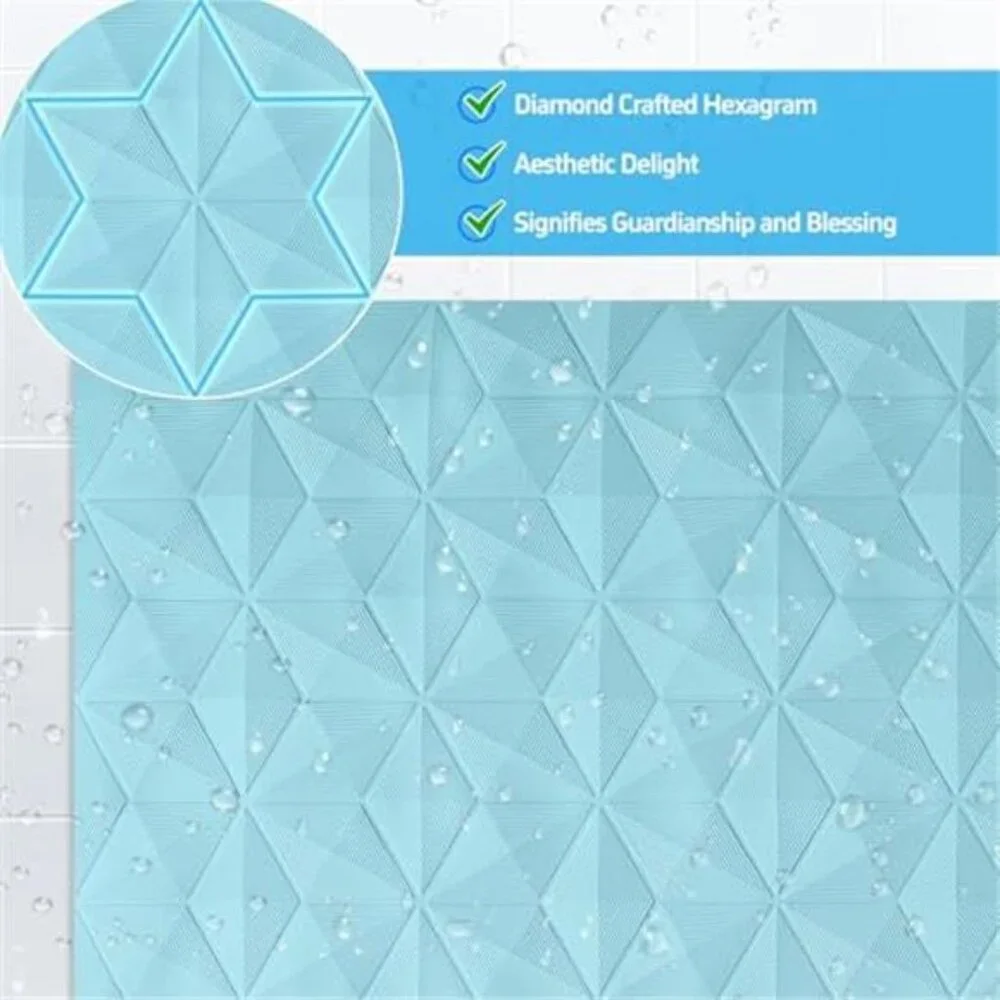 Non Slip Bathtub Mat Natural Rubber 241 Suction Cups 16x28